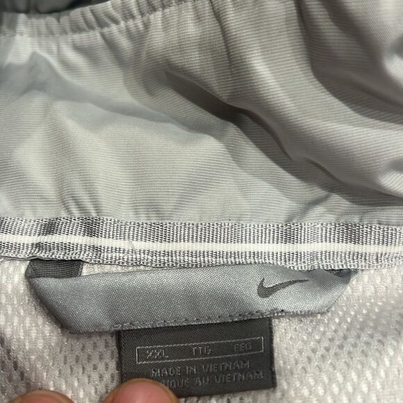 Vintage Nike Center Swoosh Anorak Style half zip Black Windbreaker size XXL flaw - Picture 4 of 13